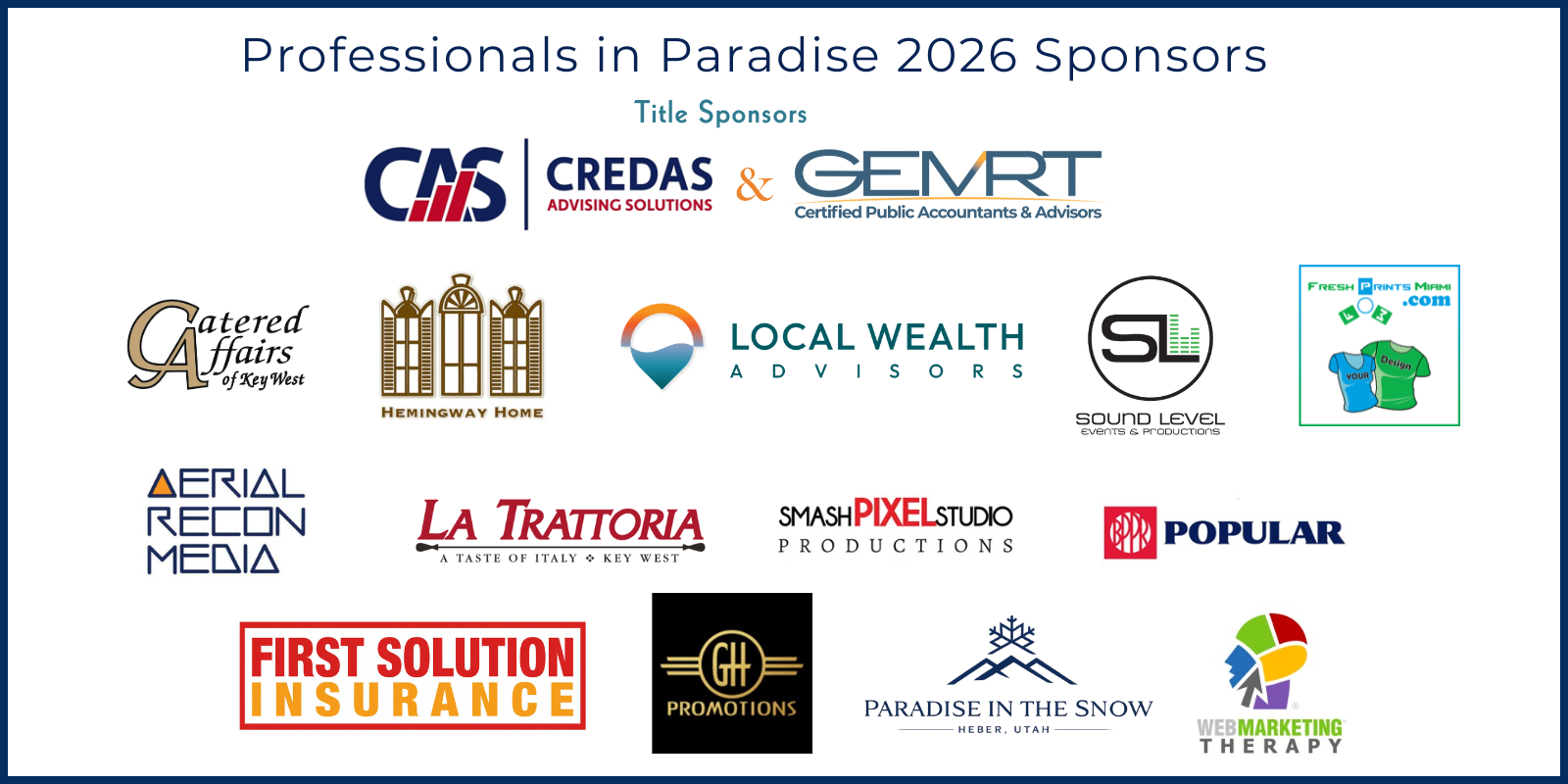 Professionals in Paradise 2026 Sponsorships Your Brand in the Room Where It Happens